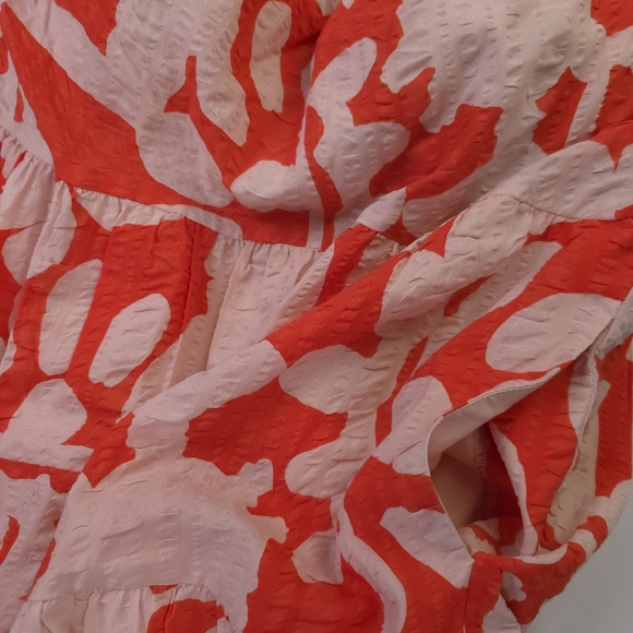 Nordstrom Christina Martinez Red & White Tie-Shoulder Sundress Sz M - Picture 6 of 11